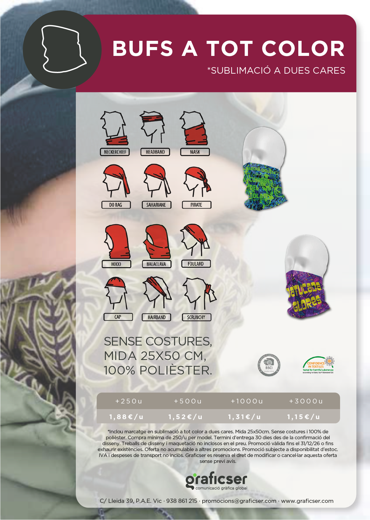 260917 PROMOCIÓ BUF SUBLIMACIÓ x @